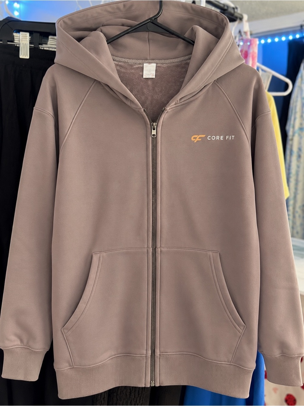 Core Fit Personalized Taupe Zip-Up Hoodie – New Without Tags